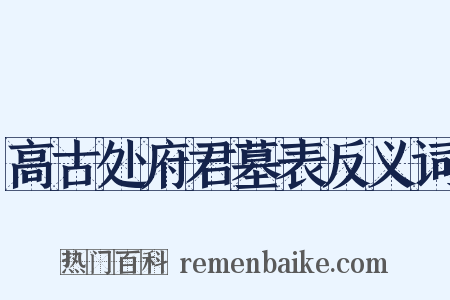 高古处府君墓表反义词是什么意思的图片